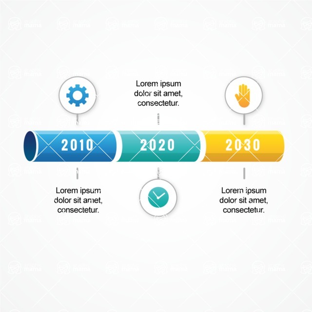 Infographic Templates Collection - Vector, Photoshop, PowerPoint, Google Slides - Company Milestones Vector Infographic Template